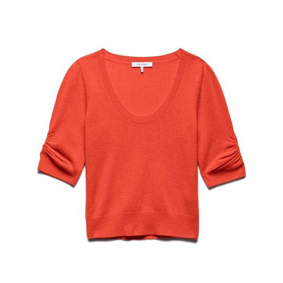 Frame Denim | Sweaters | New Frame Scoop Neck Sweater In Mandarin | Poshmark